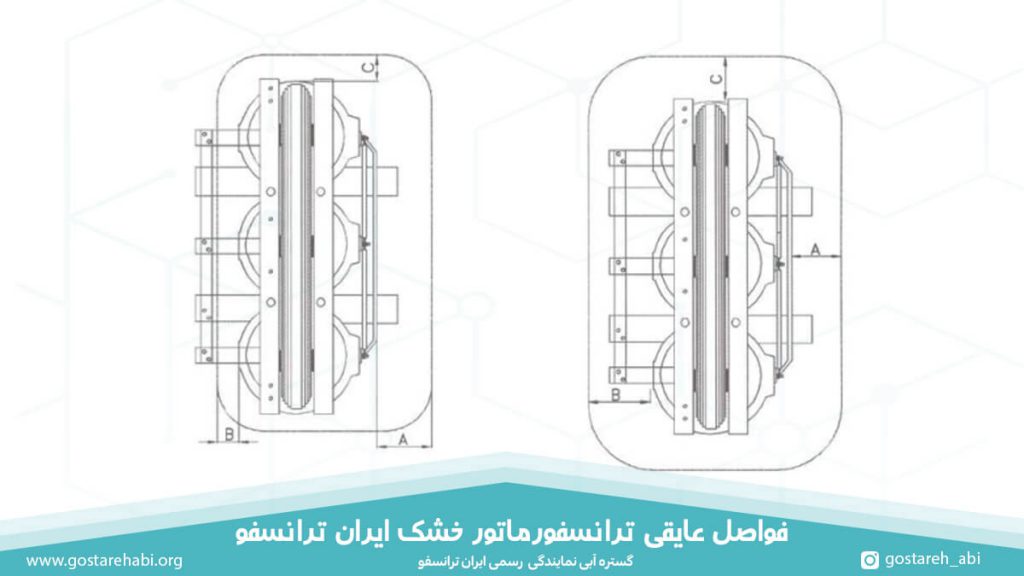 فواصل عایقی ترانسفورماتور خشک ایران ترانسفو