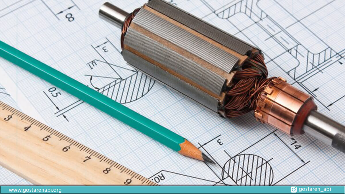 طراحی مهندسی شده استاتور و روتور متصل به محور