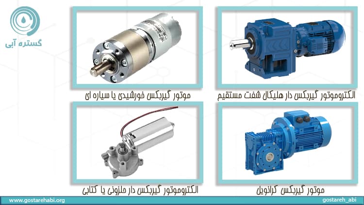 انواع الکتروموتور گیربکس دار